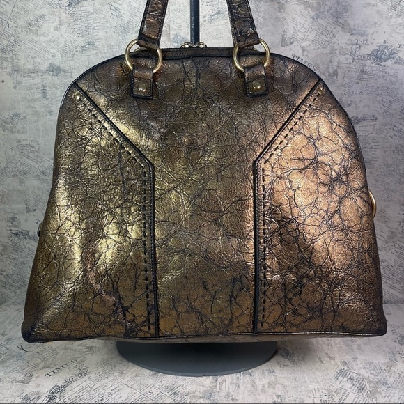 Yves Saint Laurent Rive Gauche Textured Leather Large Muse Tote - Picture 4 of 16